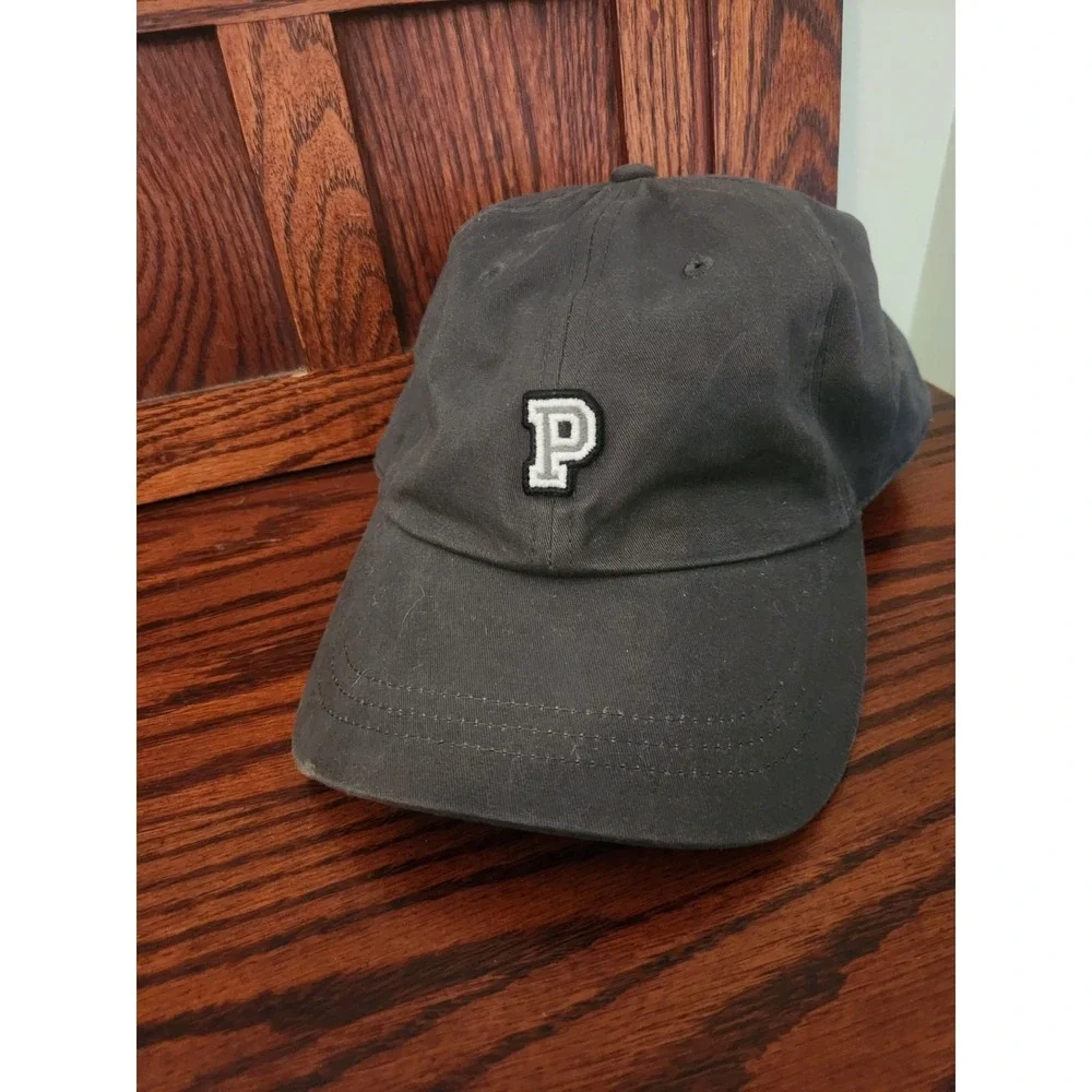 Vintage Pink Victoria Secret Strap Back Gray Hat P‎ Logo Adjustable